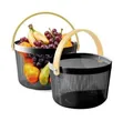 High Quality ROUND SQUARE PANTRY Mesh Wire Fruit Basket - 5