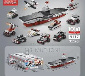 Lele Brother 9117 10-in-1 Aircraft Carrier Building Blocks