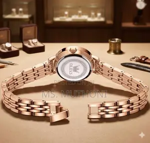 Olevs Rose Gold Diamond Accents Women's Watch