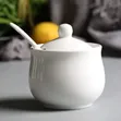 Porcelain Round Sugardish/Storage Jar - 1