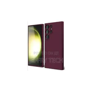 Kifuniko cha Nyuma cha Silicone kwa Samsung Galaxy S23 Ultra - Maroon