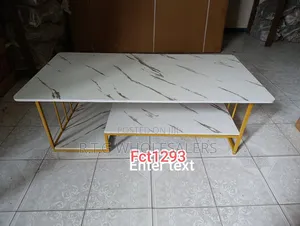 Executive White Marble Coffee Table at