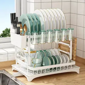 2 Layers Carbon Coated Dish Rack