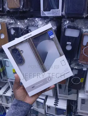 Ravaka Magnetic Clear Case kwa Galaxy Z Fold 7 na Gold Trim