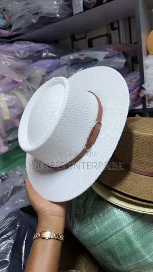 Kofia Nyeupe Nzuri ya Majani ya Wanaume - Yu