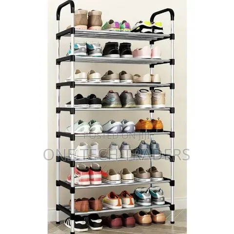 8 Tier Shoe Rack - Nyeusi - 1
