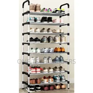 8 Tier Shoe Rack - Nyeusi