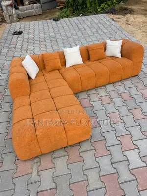 5 Seater Trendy Orange Bubble Sofa