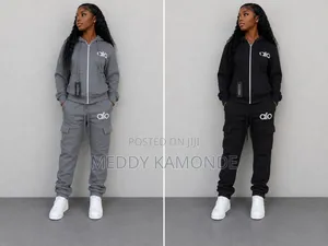 Alo Tracksuit ya Designer - Nyeusi