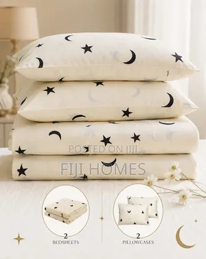 4pc Printed Cotton Bedsheet Set - 4x6 / 5x6 / 6x6