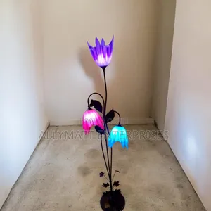 Modern Multi-Head Floor Lamp - Blue, Purple, Pink