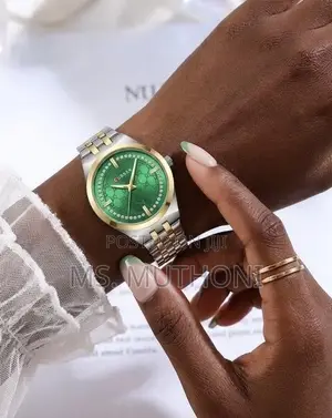 Curren Two-Tone Ladies Wrist Watch - Blue/Green Dial