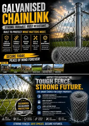 5ft Heavy Gauge GI Chainlink (50x50mm)