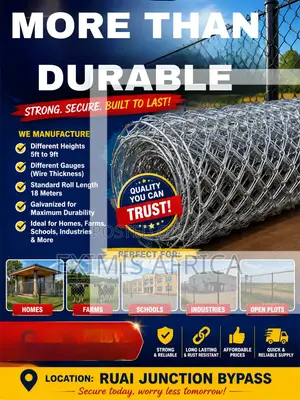 Fencing ya Chainlink ya 5ft, Gauge 16, Mesh 80x80mm