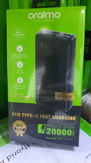 Oraimo 20000mAh Power Bank ya Kuchaji Haraka