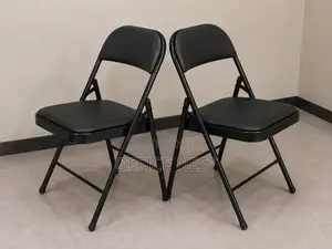 Black Folding Chair for Events, Office, Home