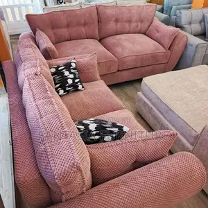 Kochi ya Butterfly ya Seater 5 yenye Tufted - Dusty Pink