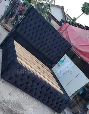 5x6 Studded Chester Bed Frame - Black Diamond-Woven