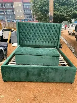 5x6 Emerald Green Chester Bed Frame with Storage Box