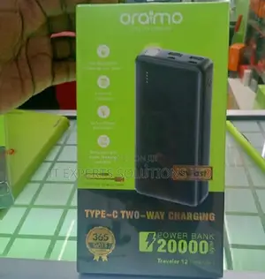 Oraimo Traveller Link 20 Power Bank 20000mAh 12W na Kebo Iliyojengewa
