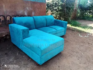 Teal L-Shape 5-Seater Sofa - Brand New