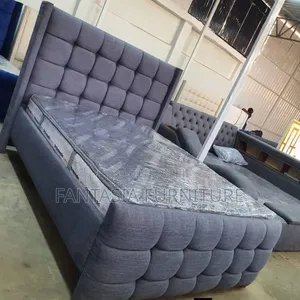 Kitanda cha Grey 5x6 chenye Utoaji Bure