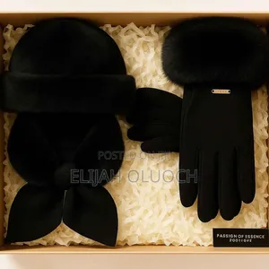 3-Piece Winter Chic Black Accessories Set