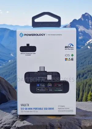 Powerology Vaultx 512GB Mini Portable SSD