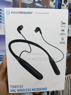 Powerology Toneflex ENC Wireless Bluetooth Neckband - Blue