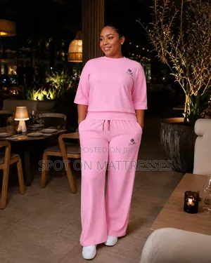 Loropiama 2pc Set - Pink/Cream/Maroon