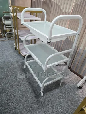 Trolley Nyeupe ya Chumba cha Massage Inayoweza Kuhamishwa