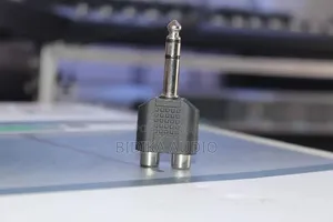 6.35mm (1/4") TRS Male to Dual RCA Female Stereo Audio Adapter Splitter