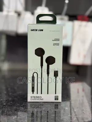 Green Lion Earphones za Stereo Type-C (Nyeusi)