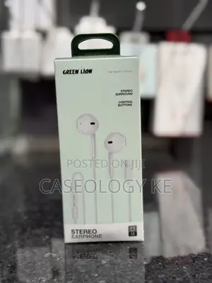 Green Lion Type-C Earphones (Nyeupe)