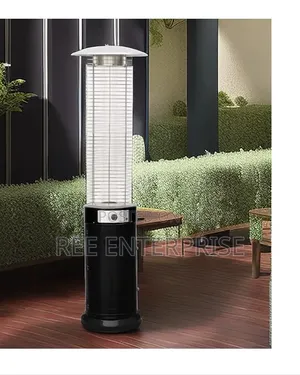 Cylindrical Patio Gas Heater yenye Quartz Flame Tube