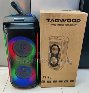 Tagwood Party Box Inachajiwa LTS 8C na Maikrofoni na Kidhibiti