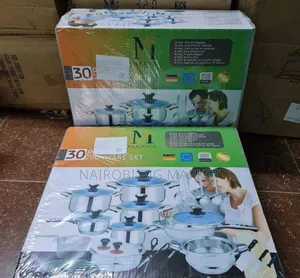 Marwa Germany 30-Piece Cookware Set ya Stainless Steel