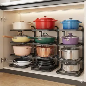 Multi-Tier Pot and Pan Organizer Rack