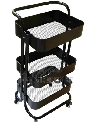 Movable Beauty Trolley - Black