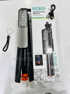 T05 1.77M Tripod Stand Inayoweza Kurekebishwa kwa Kamera & Simu