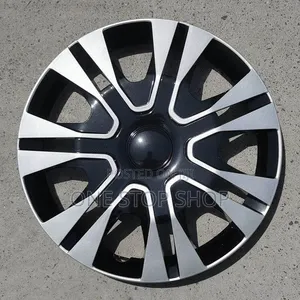 Kofia za Magurudumu 15" Nyeusi Fedha Multi-Spoke (Seti ya 4)