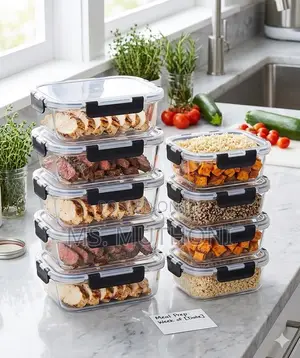 10 Pcs Durable Glass Meal Prep Set