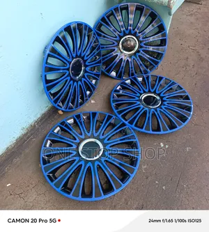 Vifuniko vya Hub za Magurudumu 14" Bluu/Nyeusi Universal Multi-Spoke