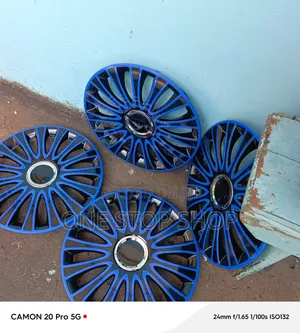 14" Blue Snap-on ABS Plastic Wheel Caps (Zisizo na Vunja na Mikwaruzo)