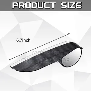 Carbon Fiber Textured Auxiliary Mirror with Rain Visor