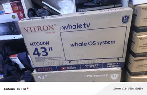 Vitron 43 Inch Smart Whale TV - WiFi & Bluetooth