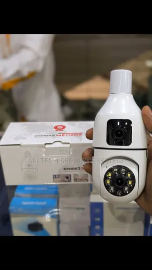 V380Pro Bulb CCTV Camera PTZ Dual Lens 360