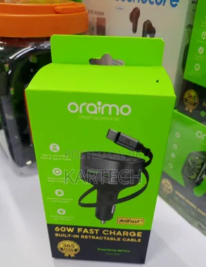 Oraimo PowerDrive 601 Pro 60W Chaja ya Gari ya USB