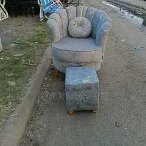 Kiti cha Pedicure cha Maua Kipya na Pouf