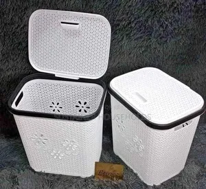 Kikapu cha Kufulia cha Rangi Nyeupe